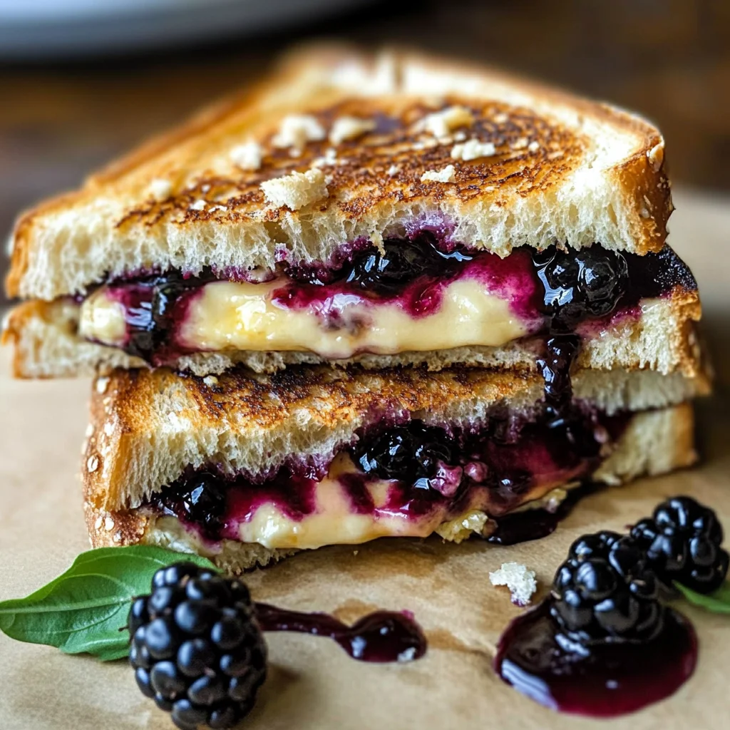 Balsamic Blackberry Brie Grilled Cheese