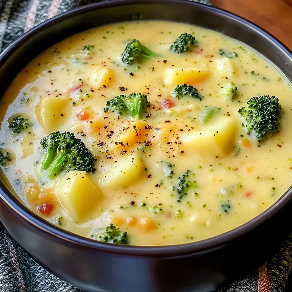 Cheddar Broccoli Potato Soup