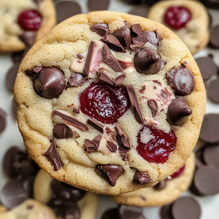 Cherry Chocolate Chip Cookies with Mocha Chips