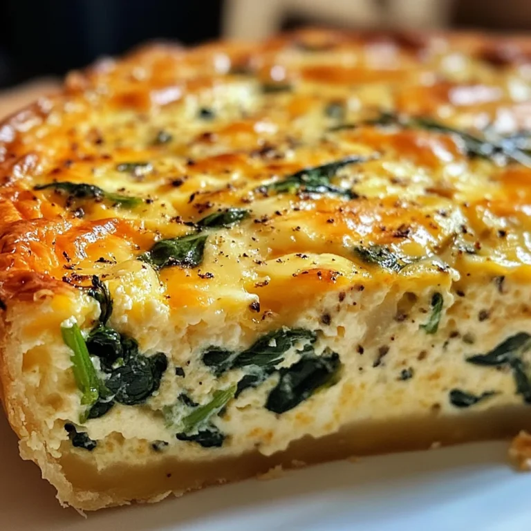 Cottage Cheese and Spinach Crustless Quiche