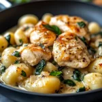 Creamy Garlic Chicken Gnocchi Skillet