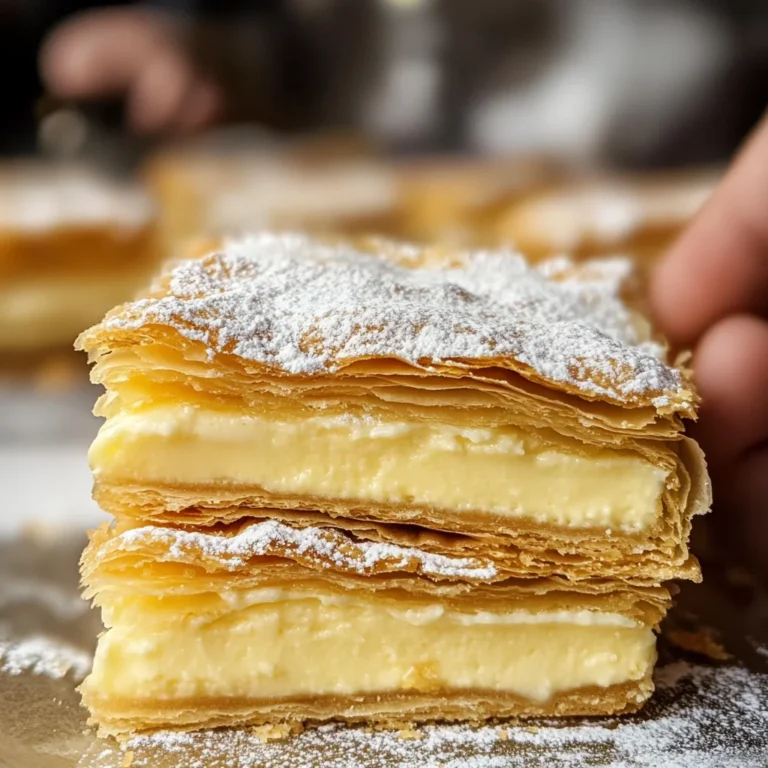 Creamy Vanilla Slice with Flaky Puff Pastry