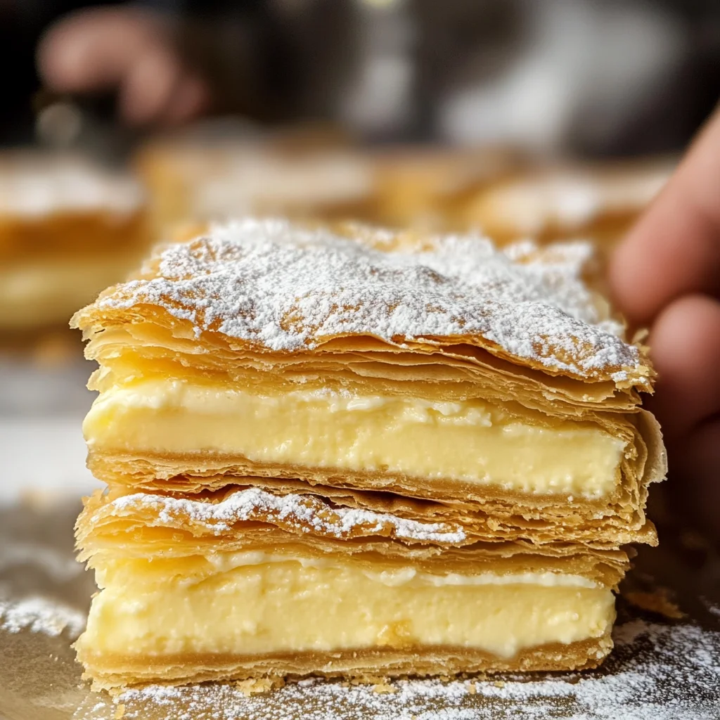 Creamy Vanilla Slice with Flaky Puff Pastry