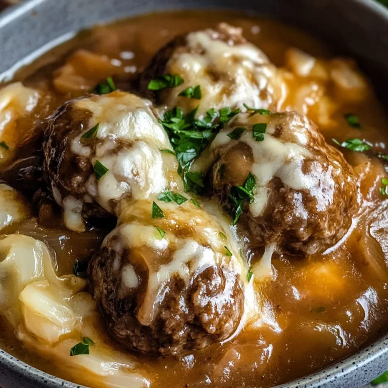 Crock Pot French Onion Meatballs