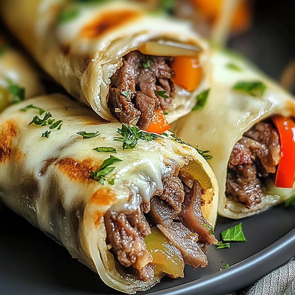 Delicious Keto Philly Cheesesteak Roll Ups