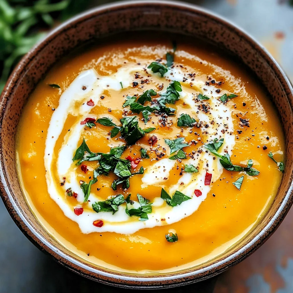 Easy Butternut Squash and Sweet Potato Soup