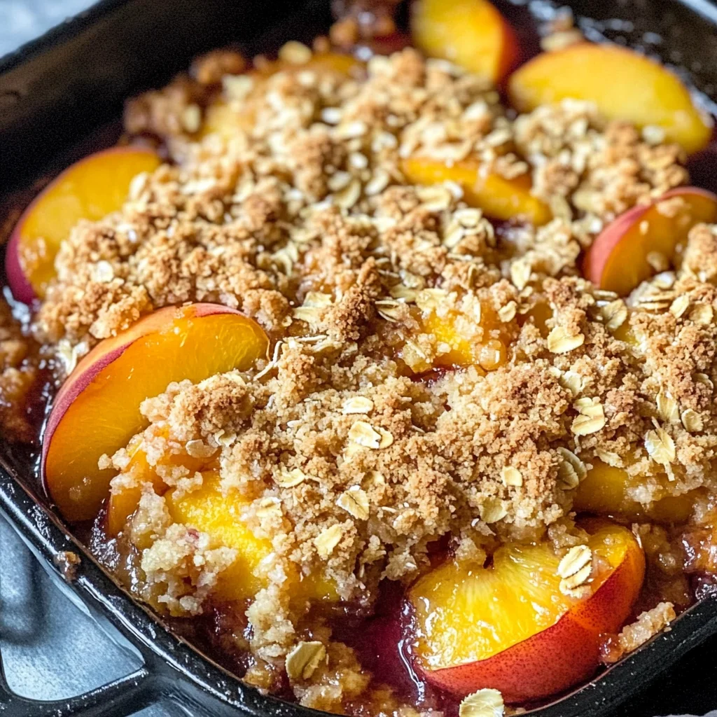 Easy Peach Crisp Recipe (Crispy & Juicy)