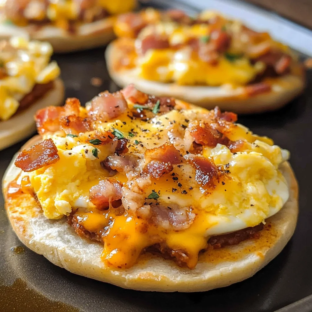 English Muffin Breakfast Pizzas