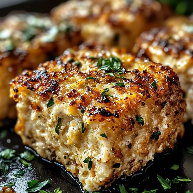 Garlic Parmesan Chicken Meatloaves