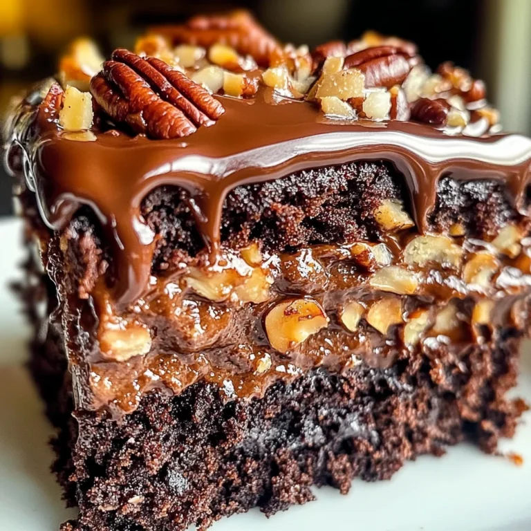 German Chocolate Poke Cake