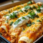 High Protein Creamy Chilli Chicken Enchiladas