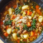 Italian Vegetable Soup with Spicy Sausage