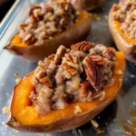 Pecan pie double baked sweet potatoes