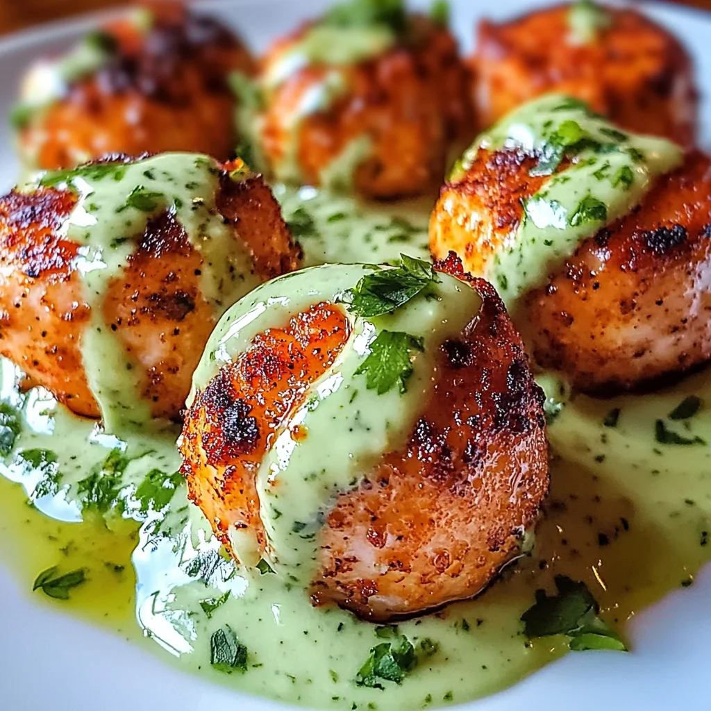 Salmon Balls with Creamy Avocado Sauce: Healthy Dinner Ideas