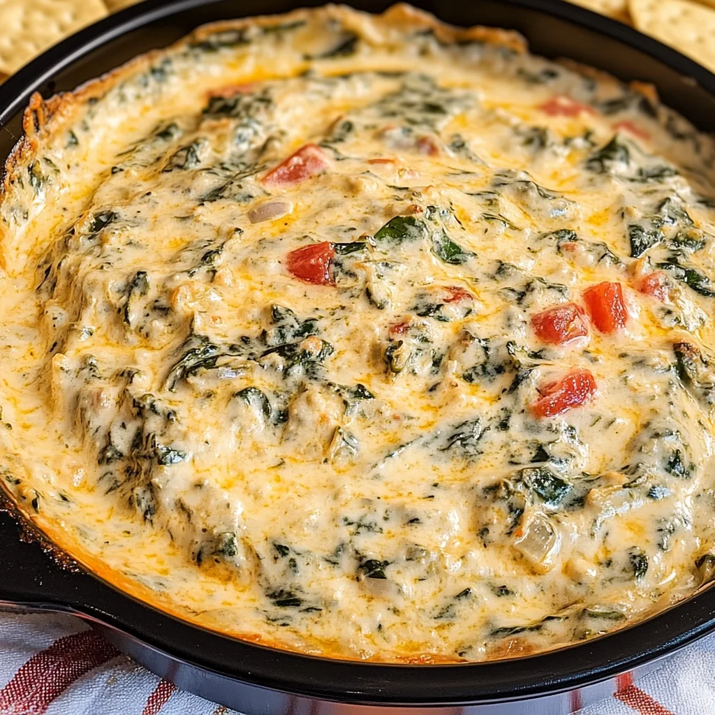 Slow Cooker Queso Spinach Dip
