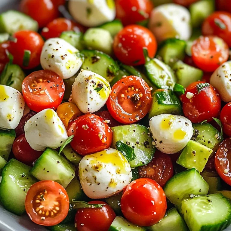 Tomato Cucumber Mozzarella Salad