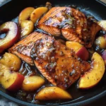 Bourbon Peach Roasted Salmon