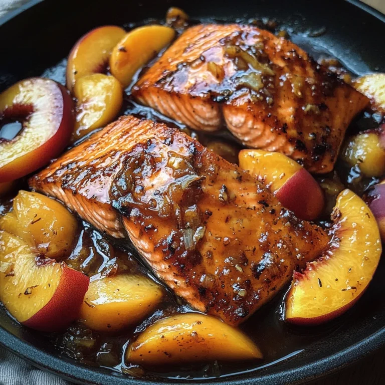 Bourbon Peach Roasted Salmon