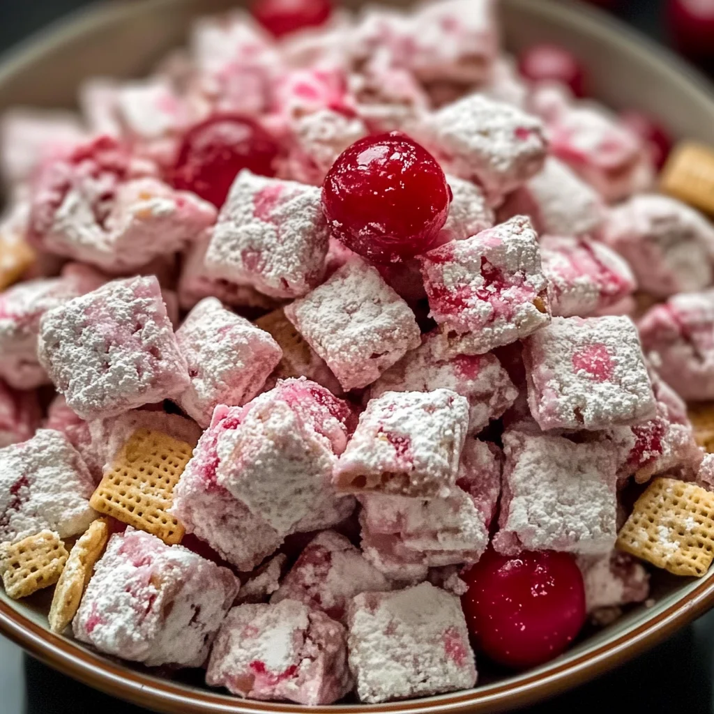 Cherry Cheesecake Puppy Chow