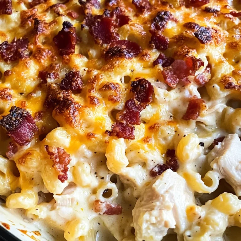 Chicken Turkey Bacon Ranch Mac and Cheese Casserole