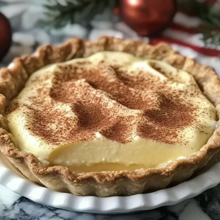 Christmas Eve Cinnamon-Vanilla Creamy Custard Pie Recipe – Festive & Delicious