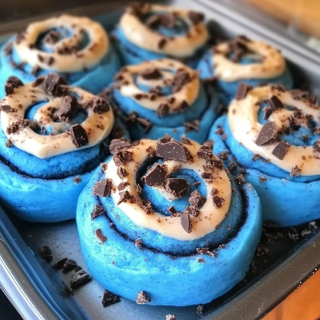 Cookie Monster Cinnamon Rolls Recipe