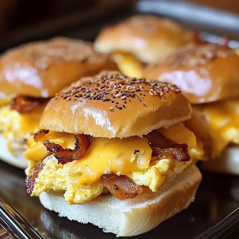 Crack Breakfast Sliders (Turkey Bacon Egg & Cheese)