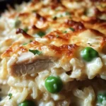 Dump-and-Bake Chicken Alfredo Rice Casserole Recipe