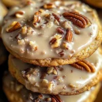 Frosted Butter Pecan Cookies