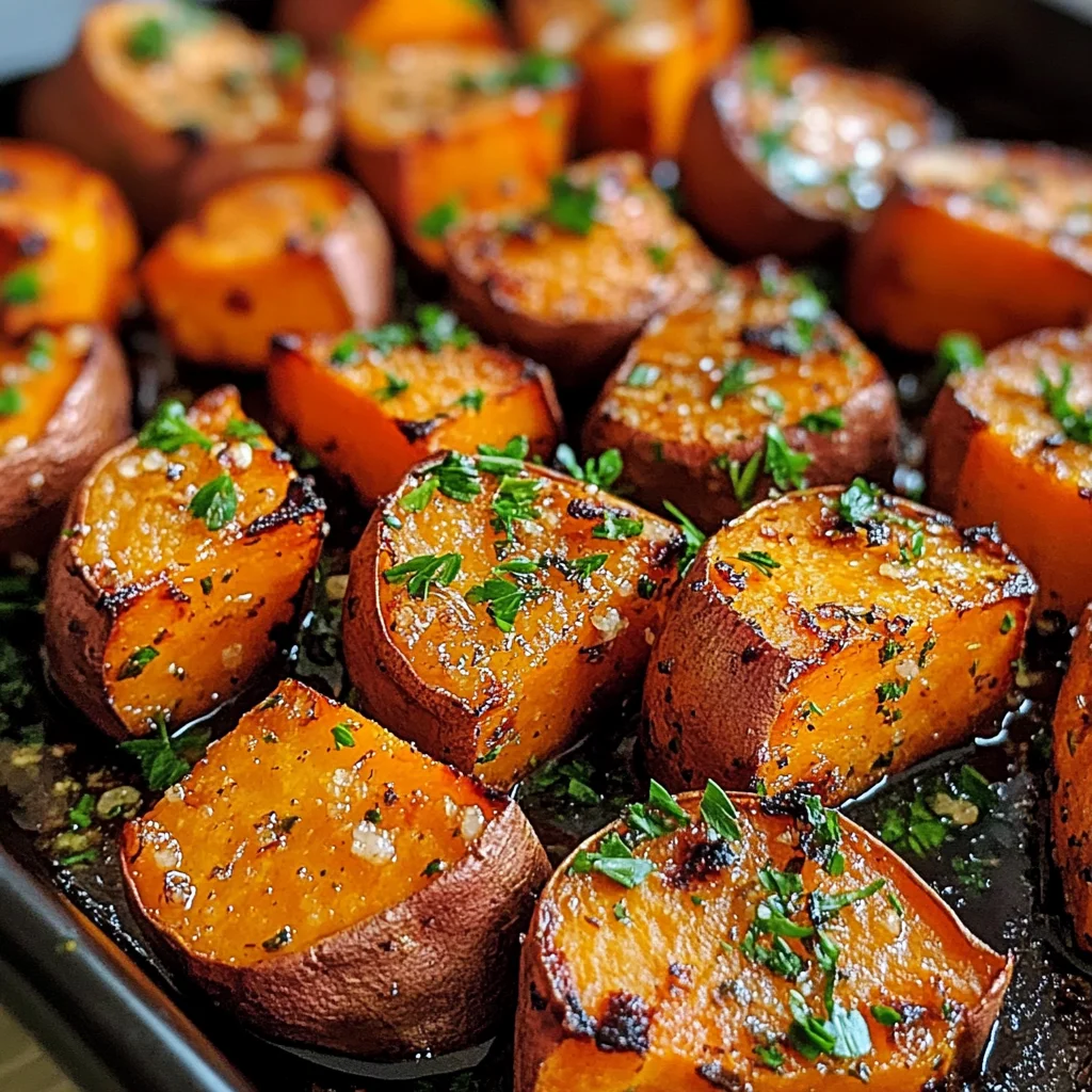 Garlic Butter Roasted Sweet Potatoes: A Delicious and Easy Recipe
