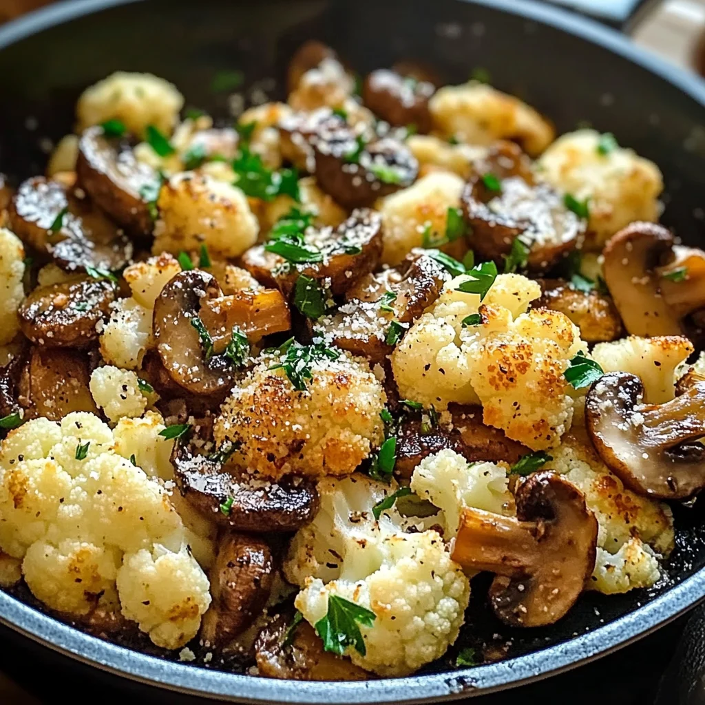 Garlic Cauliflower Mushroom Skillet: Quick & Delicious Dish