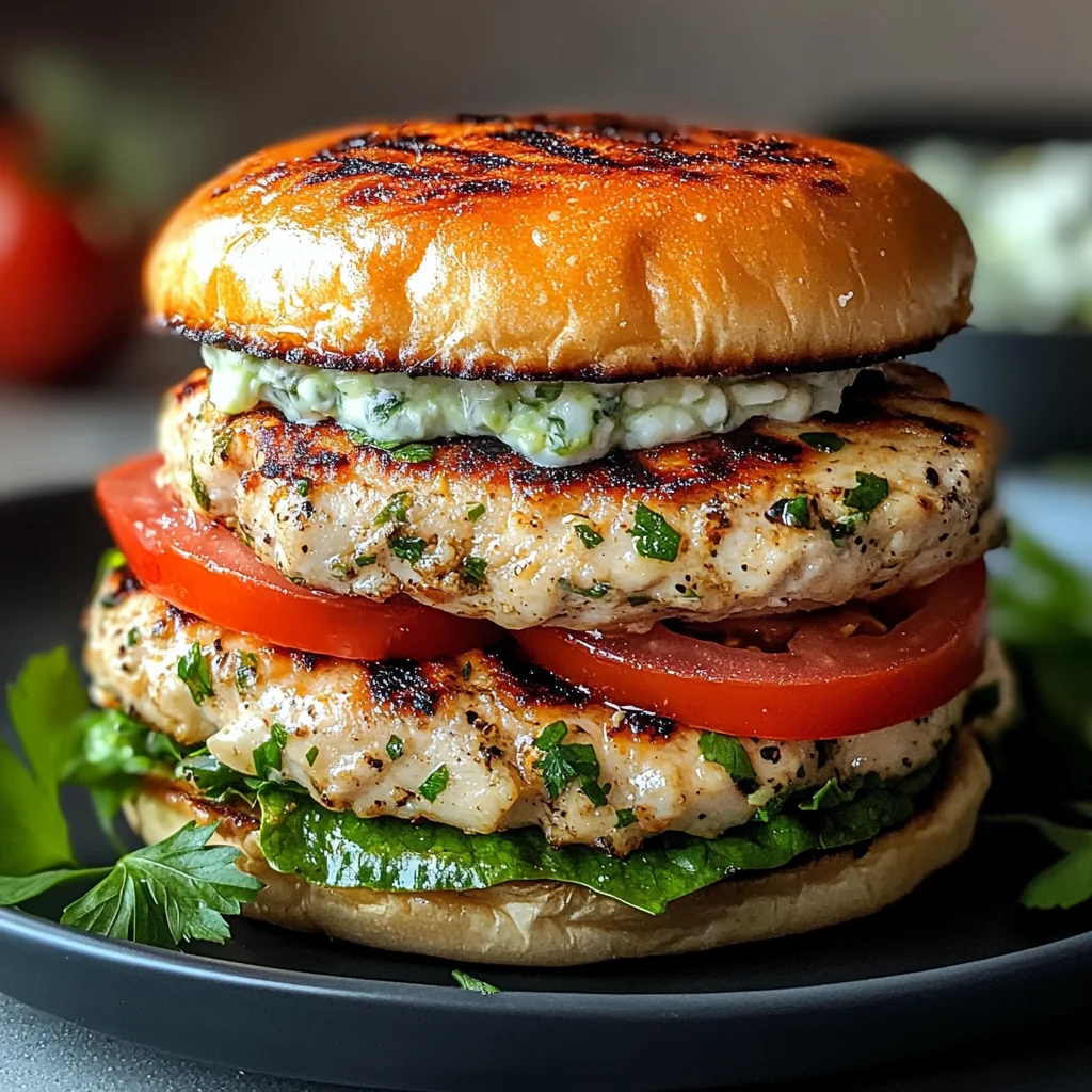 Greek Chicken Burgers