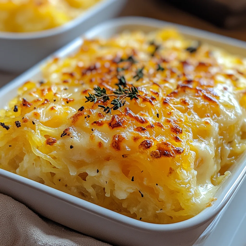 Healthy Spaghetti Squash Au Gratin