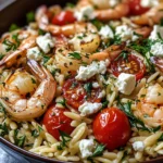Lemon Feta Orzo Shrimp