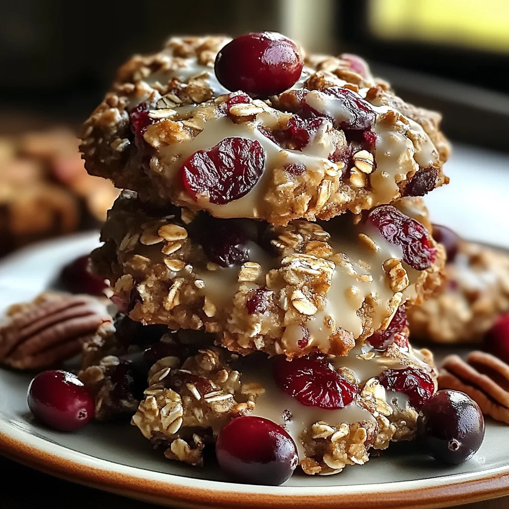 No-Bake Cranberry Pecan Praline Cookies