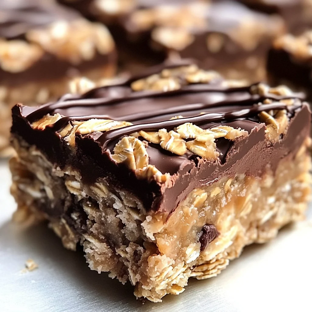 No Bake Chocolate Oatmeal Bars