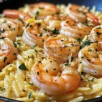 One Pan Parmesan Orzo with Shrimp