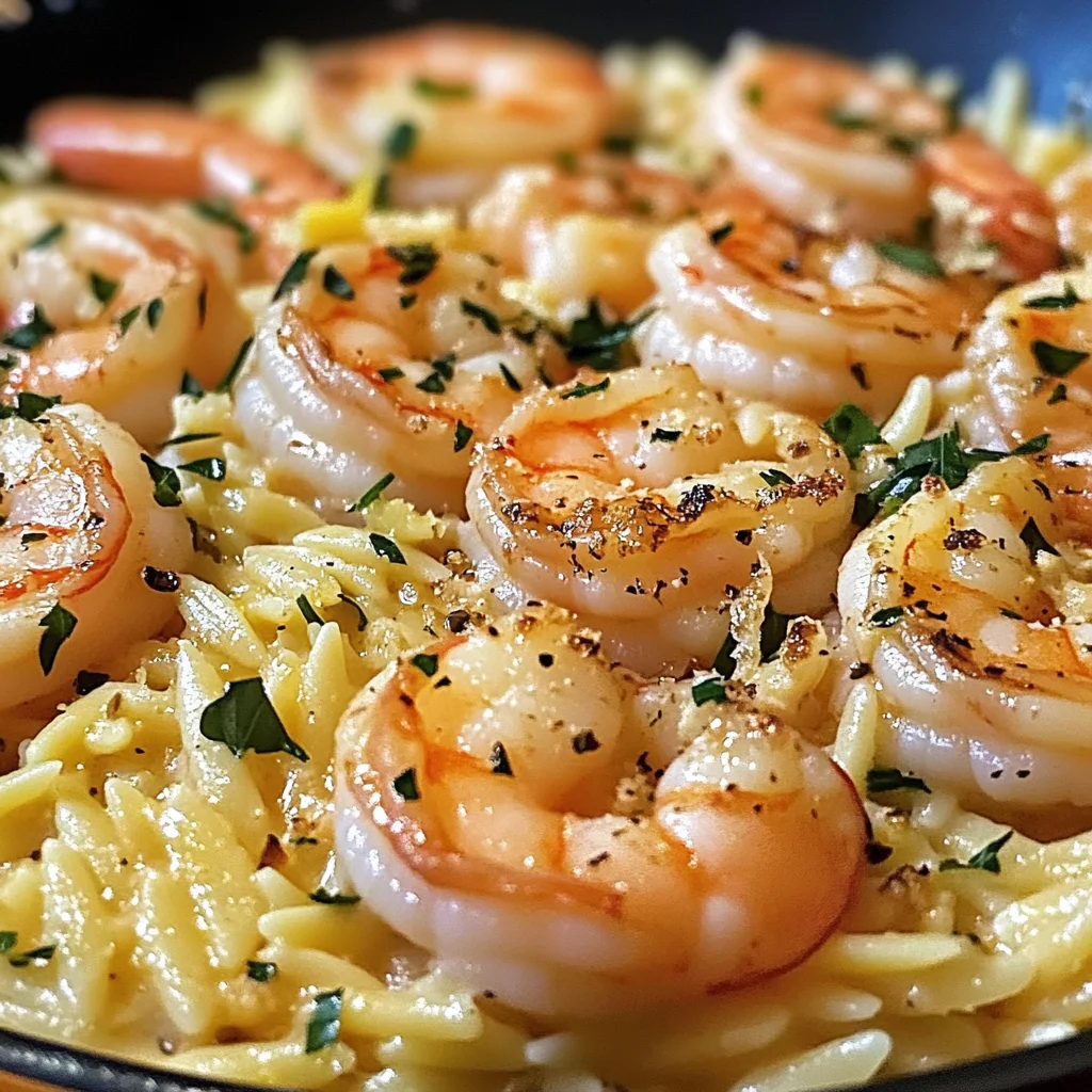 One Pan Parmesan Orzo with Shrimp