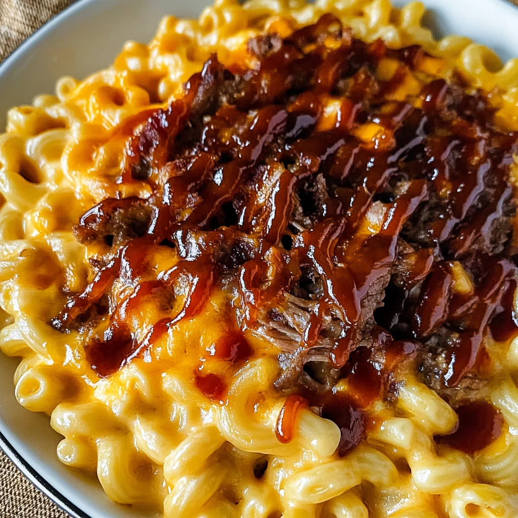Pulled beef Mac and Cheese