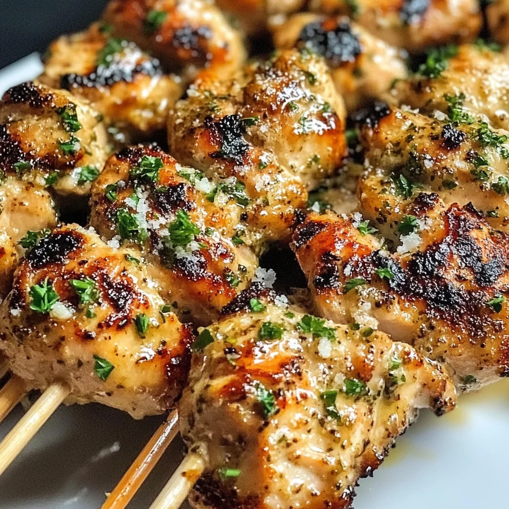 Ranch Garlic Parmesan Chicken Skewers