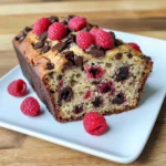 Raspberry Dark Chocolate Banana Bread