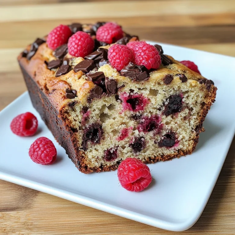 Raspberry Dark Chocolate Banana Bread