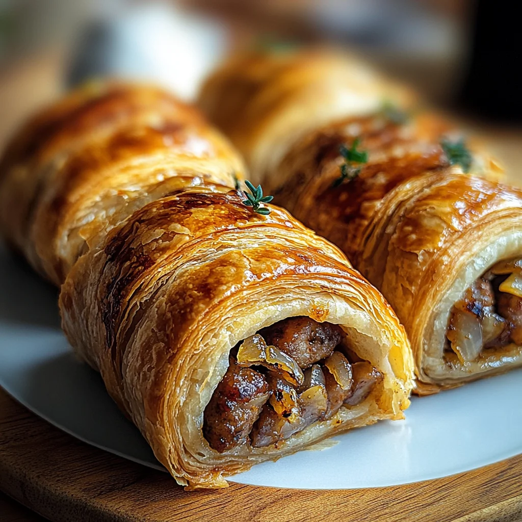 Savory French Onion Sausage Rolls