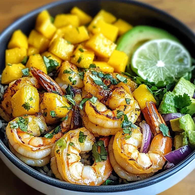 Shrimp Avocado Mango Bowls