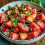 Strawberry Watermelon Salad with Refreshing Honey