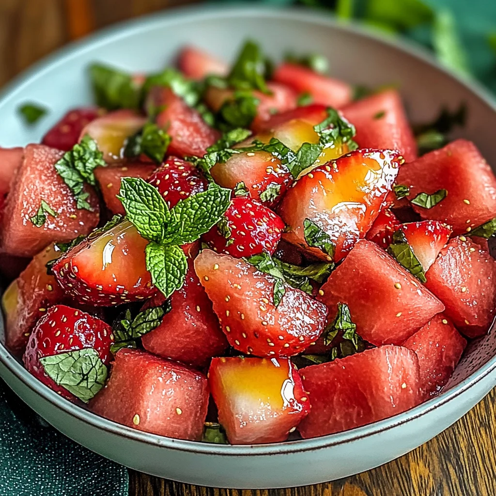 Strawberry Watermelon Salad with Refreshing Honey