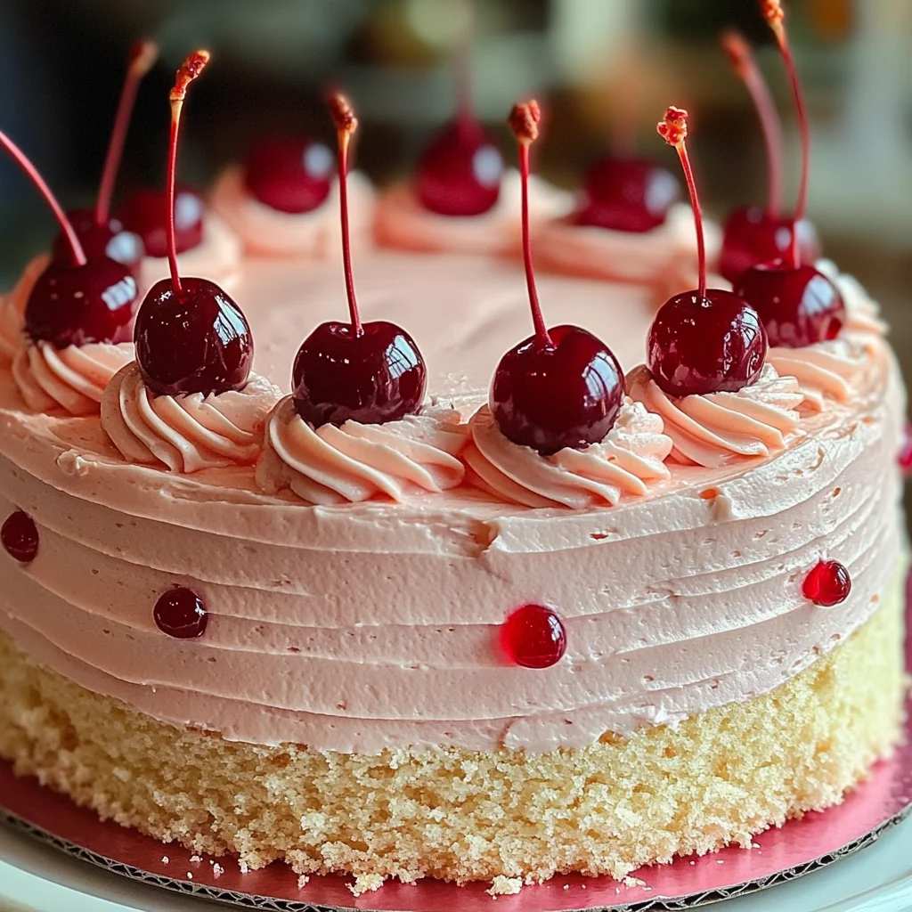 Vintage Maraschino Cherry Cake