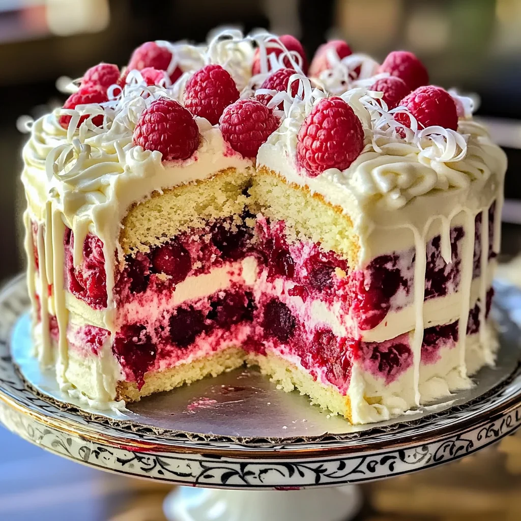 White Chocolate Raspberry Dream Cake : A Heavenly Dessert