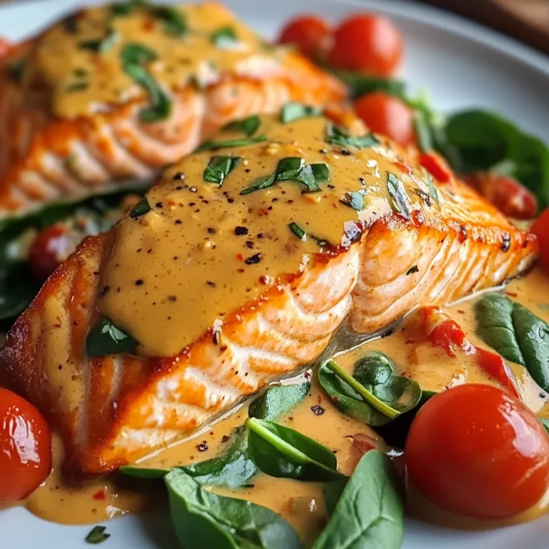 Creamy Roasted Red Pepper Salmon Recipe - Delicious & Easy