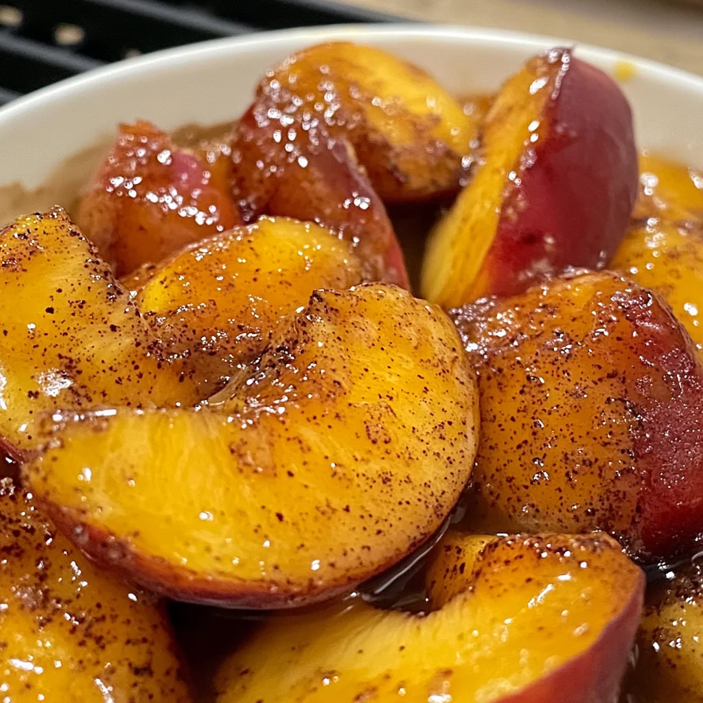 Air Fryer Peaches Caramelized to Sweet Perfection